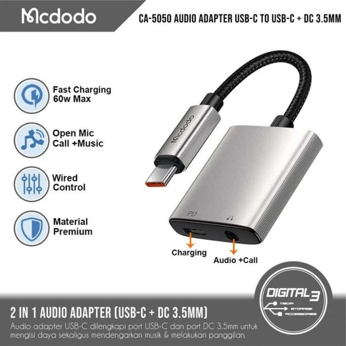 Mcdodo-Type-C-to-60W-C-Audio-Adapter
