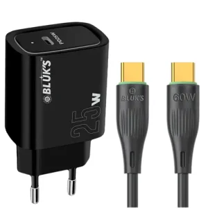 Bluks 25W Wall Charger BX-622 With USB-C To USB-C Cable