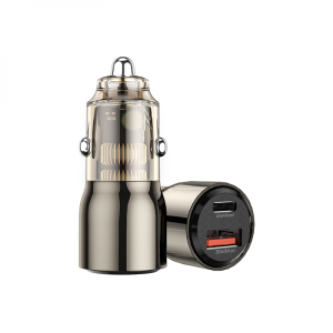 WIWU WI-QC012 95W PD+QC Kirsite Geek Fast Car Charger USB+Type-C