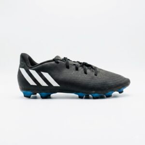 Adidas Black Firm Ground Soccer Cleats with Blue Studs