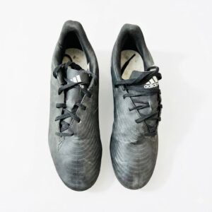 Adidas Black Firm Ground Soccer Cleats with Blue Studs